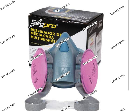 Respirador de Media Cara Multipropósito 2 Vías Para Polvo - Segpro